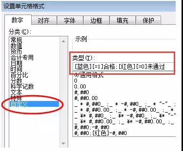 自定义格式内容