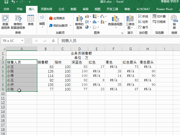 插入柱状图